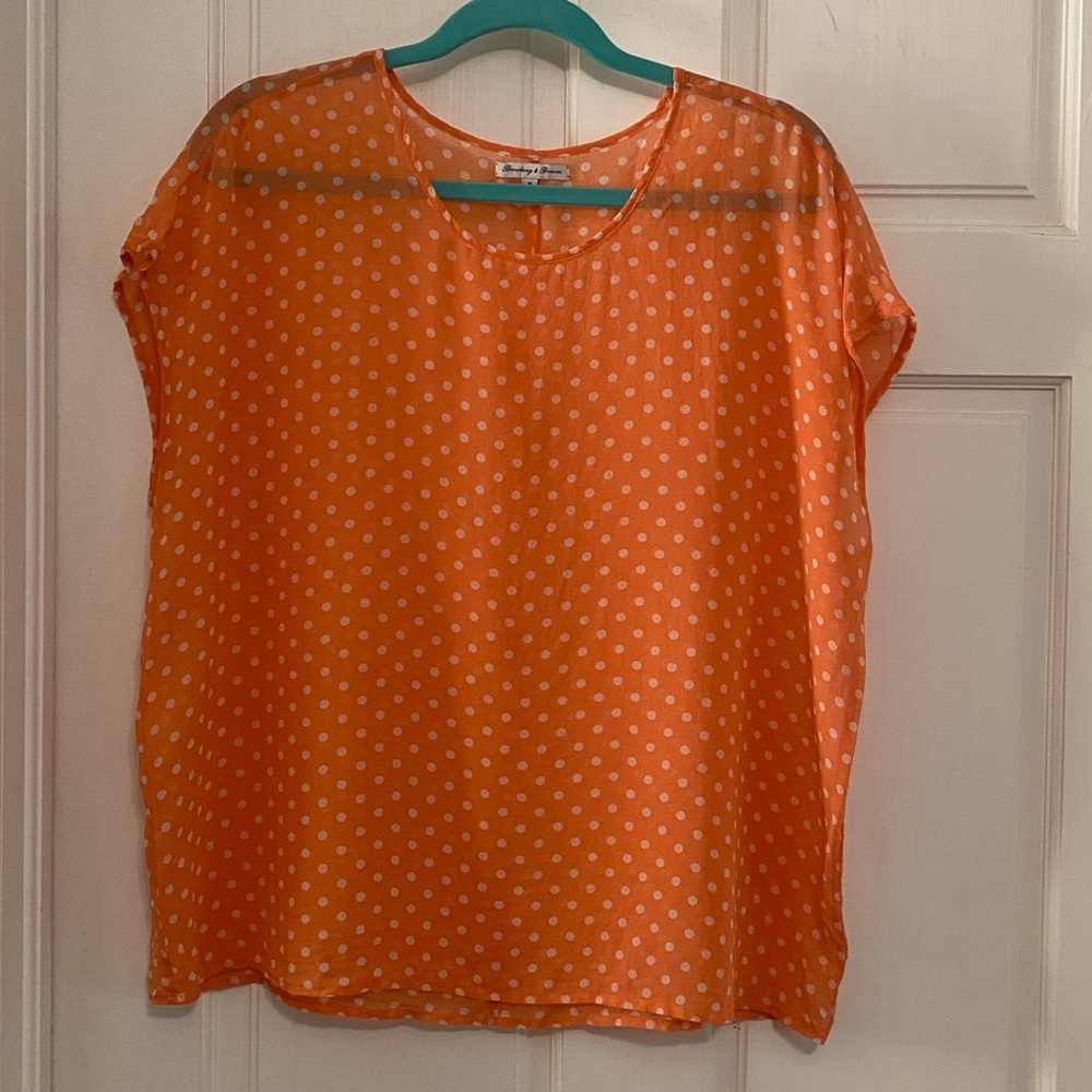 Beautiful silk polka dot top from Madewell